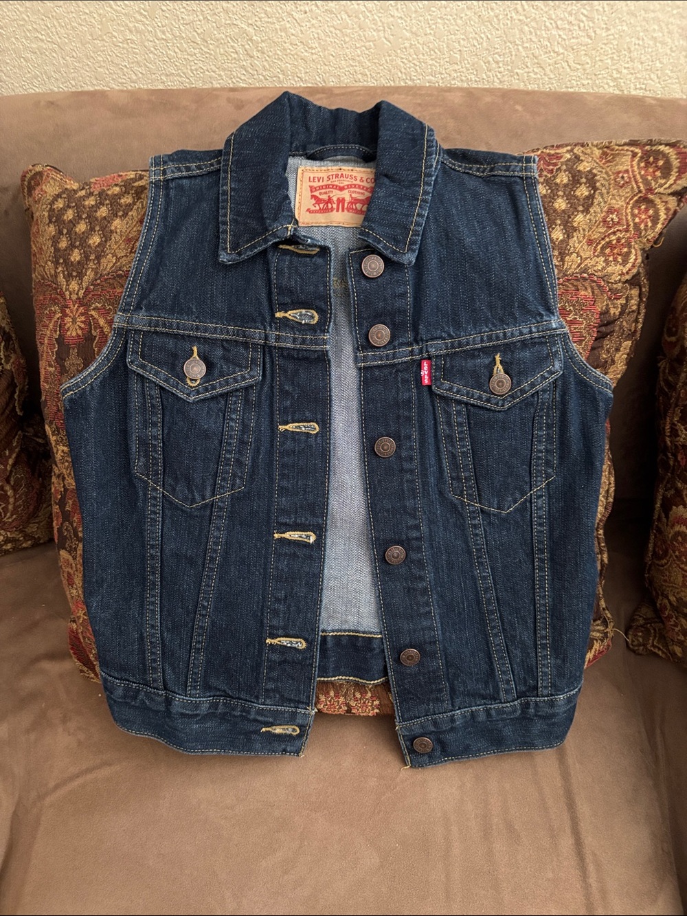 Levi's Dark Blue Denim Vest Jacket